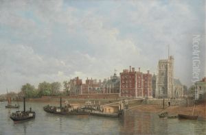 Lambeth Palace From The Thames by Henry Pether
