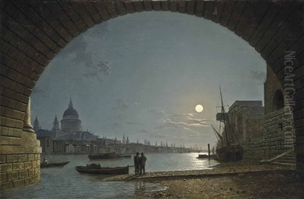 A View Of The Thames With Saint Paul's Cathedral From Blackfriars - view 1