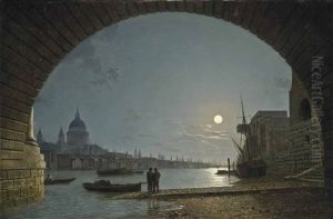 A View Of The Thames With Saint Paul's Cathedral From Blackfriars