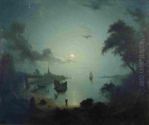 Southampton Seaport By Moonlight