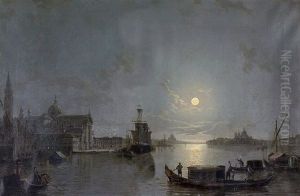 Le Grand Canal A Venise Au Clair De Lune