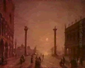 The Grand Canal Venice From Piazza San Marco. by Henry Pether