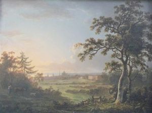 Drover In An Extensive Landscape