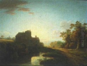 River Landscape With Watermill by Sebastian Pether