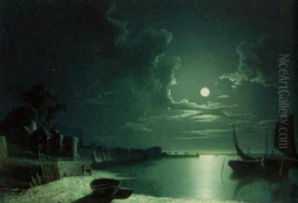 A Moonlit Harbor - view 1