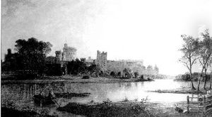 Windsor Castle From The Thames By Moonlight by Sebastian Pether