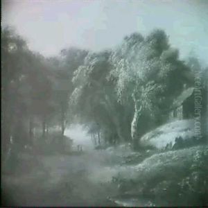 Landscape With Figures Walking In A Wood Landscape With Figures Walking In A Wood