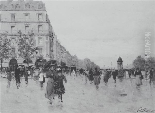 Paris: Animation Place Saint-michel - view 1