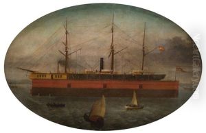 Fragata Progreso De Cuba En Los Astilleros De San Sebastian by Francois Didier Petit de Meurville