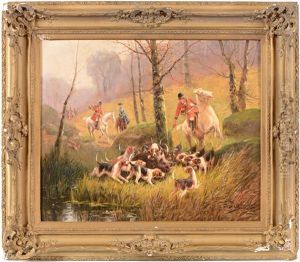 Scene De Chasse A Courre by Eugene Petit