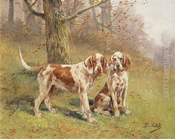 French Setters In The Field - view 1
