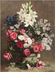 A Bouquet Of Roses And Lilies