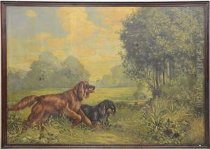 Chiens De Chasse by Eugene Petit