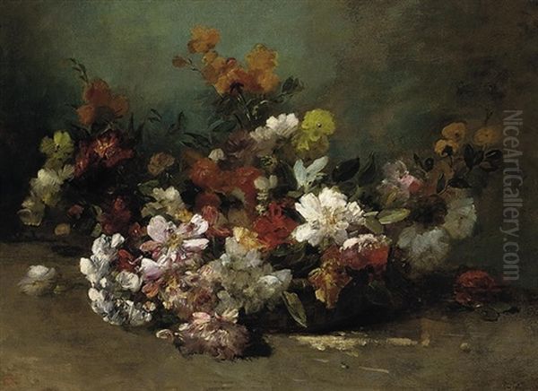 Summer Blooms In A Basket - view 1