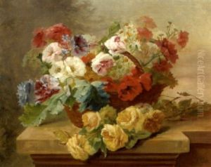 Bouquet De Fleurs Sur Un Entablement