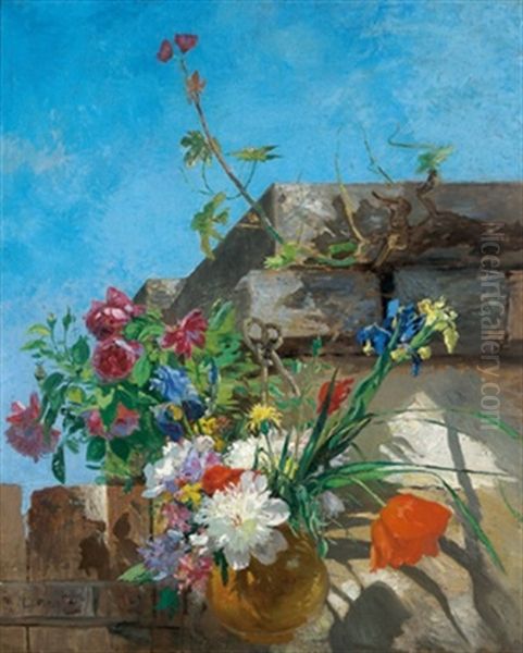 Ein Topf Mit Sommerblumen - view 1