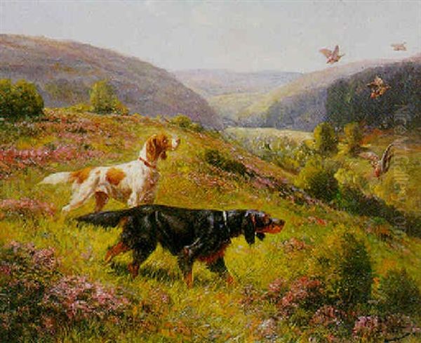Chiens De Chasse Levant Des Perdreaux - view 1