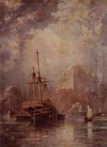 View Of Constantinople From The Golden Horn by John Louis Petit