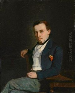 Portrait D'homme Au Cigare by Francois Bocion