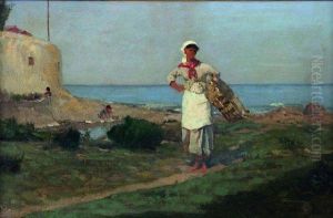 Lavandiere A San Remo by Francois Bocion