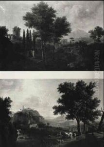 Paysage D'italie Avec Les Ruines Du Colisee by Pierre Joseph Petit