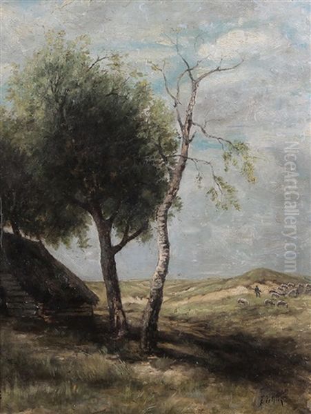 Paesaggio Con Gregge Al Pascolo - view 1