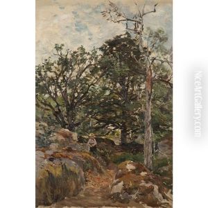 Balade En Foret by Edmond Marie Petitjean