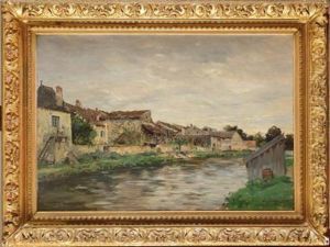 Lavandieres Devant Le Village