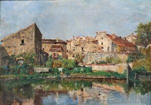Village On The Banks Of A River Village On The Banks Of A River