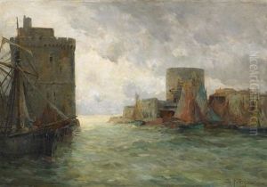 Der Hafen Von La Rochelle by Edmond Marie Petitjean