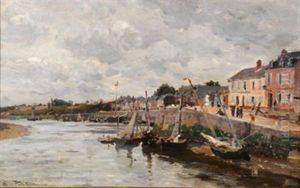 Le Petit Port Maree Basse by Edmond Marie Petitjean