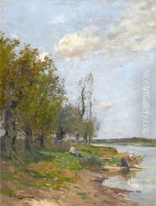 Wascherinnen Am Fluss Wascherinnen Am Fluss