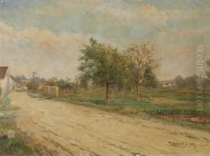 Landschaft Mit Strasse by Edmond Marie Petitjean