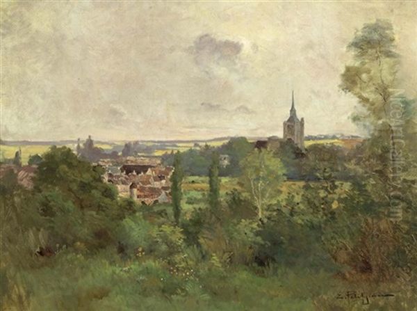 Landschaft Mit Blick Auf Ein Dorf - view 1