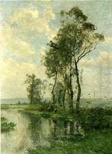 Pecheurs Au Bord De La Riviere Pecheurs Au Bord De La Riviere