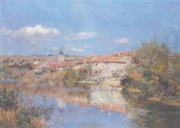 Lavandieres Au Bord D'un Village - view 1