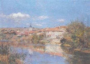 Lavandieres Au Bord D'un Village