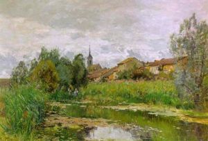 Landschaft Mit Dorf