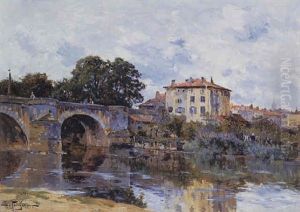 The Stone Bridge by Edmond Marie Petitjean