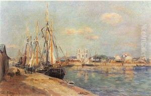 Le Port De Saint-gilles-croix-de-vie by Edmond Marie Petitjean