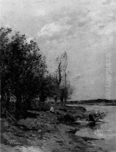 Lavandieres Au Bord De L'eau