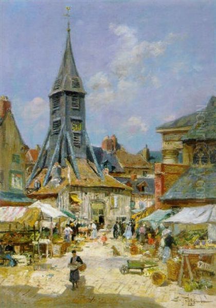 The Saint Catherine Market At Honfleur - view 1
