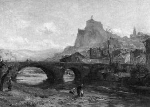 Ansicht Von Le Puy, Mit Dem Rocher D'aguille Ansicht Von Le Puy, Mit Dem Rocher D'aguille