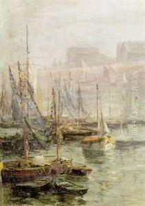 Bateau De Peche Aux Sables D'olonne by Edmond Marie Petitjean