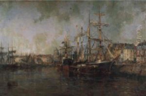 Basin Of The Canal At Antwerp