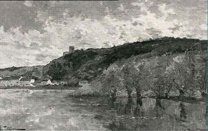 La Seine Aux Andelys by Edmond Marie Petitjean