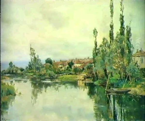Flusslandschaft Mit Dorf - view 1