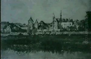 Le Chateau Et Le Village D'autigny Sur Meuse