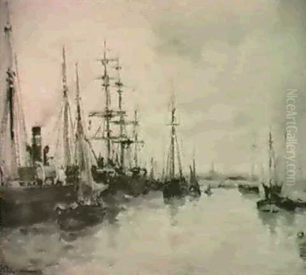 Le Treport Bateaux A Quai - view 1