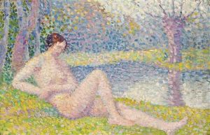 Baigneuse Au Bord De L'eau by Hippolyte Petitjean